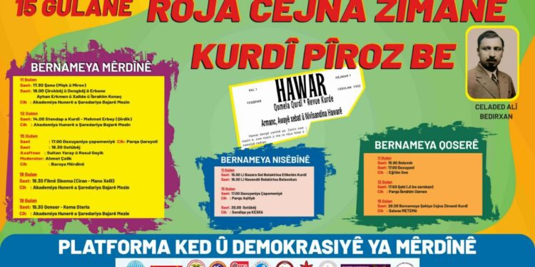 MARDİN KÜRT DİL BAYRAMI PROGRAMI BELLİ OLDU