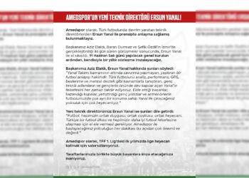 ERSUN YANAL AMEDSPOR’DA