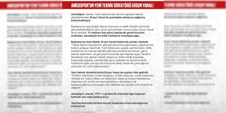 ERSUN YANAL AMEDSPOR’DA