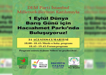 Gençlik Öncülüğün’ de 1 Eylül  Programı !