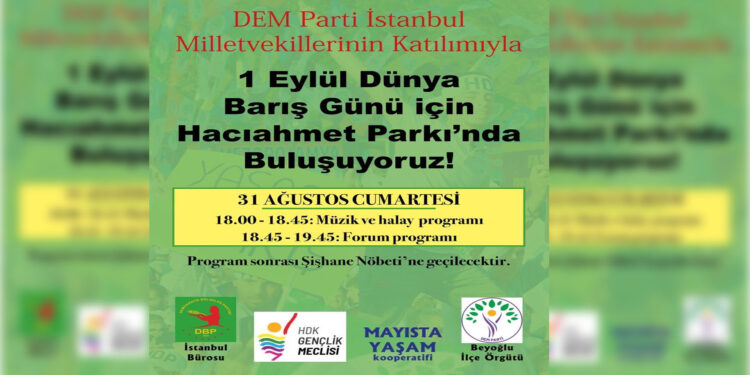 Gençlik Öncülüğün’ de 1 Eylül  Programı !