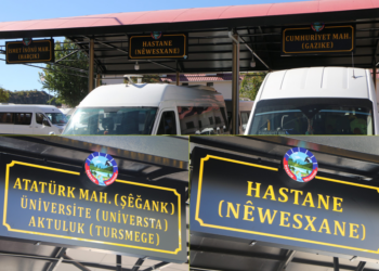 Minibüs Durağına Kırmancki Tabela