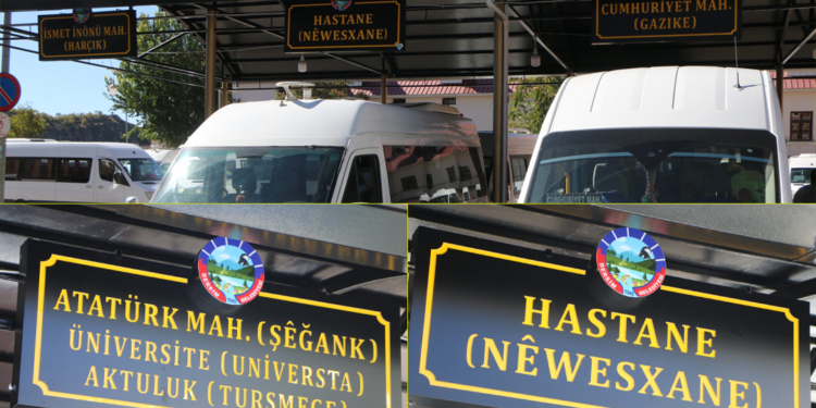 Minibüs Durağına Kırmancki Tabela