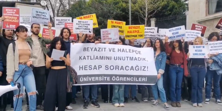 İstanbul Üniversitesi’nde Beyazıt ve Halepçe Anması