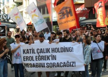 Katledilen İşçi Erol Eğrek için Eylem